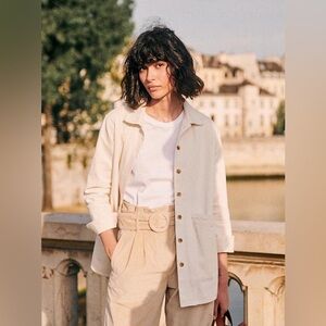 NWT Sezane WILL JACKET in Ecru